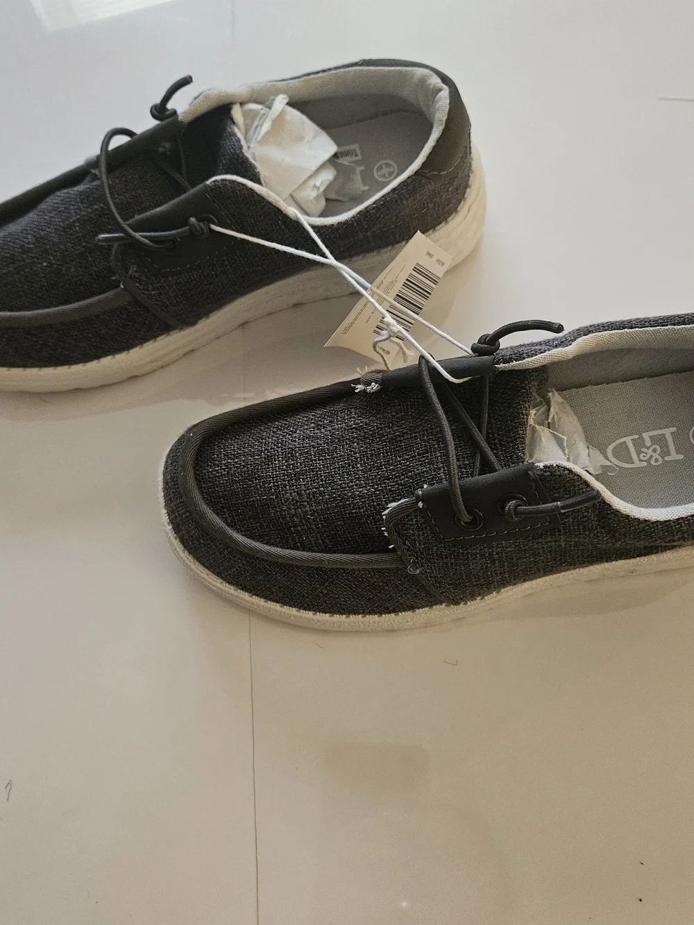 Kids Gray Canvas Casual Shoes NWT